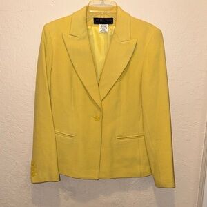 Collection B Women's Vibrant Yellow Suit Jacket